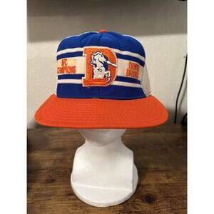 Vintage Denver Broncos AJD Super Stripe 80's Trucker Hat Snapback Cap